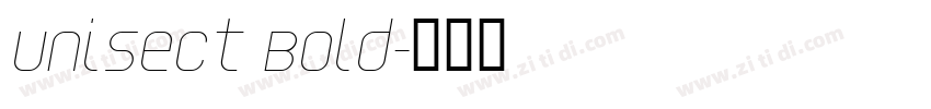 Unisect Bold字体转换